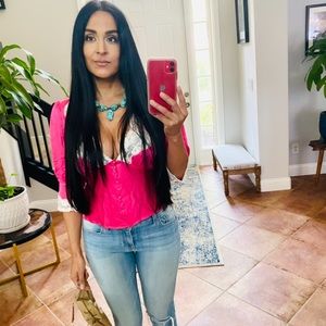 Rixo Amanda blouse pink